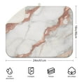 thumbnail image 2 of White Marble Rose Gold Line Pattern Dish Drying Mat for Kitchen 1 Pack, Ultra Absorbent Microfiber Dishes Drainer Mats,18"x24", 2 of 4