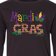 thumbnail image 4 of Inktastic Argyle Mardi Gras Long Sleeve Youth T-Shirt, 4 of 5