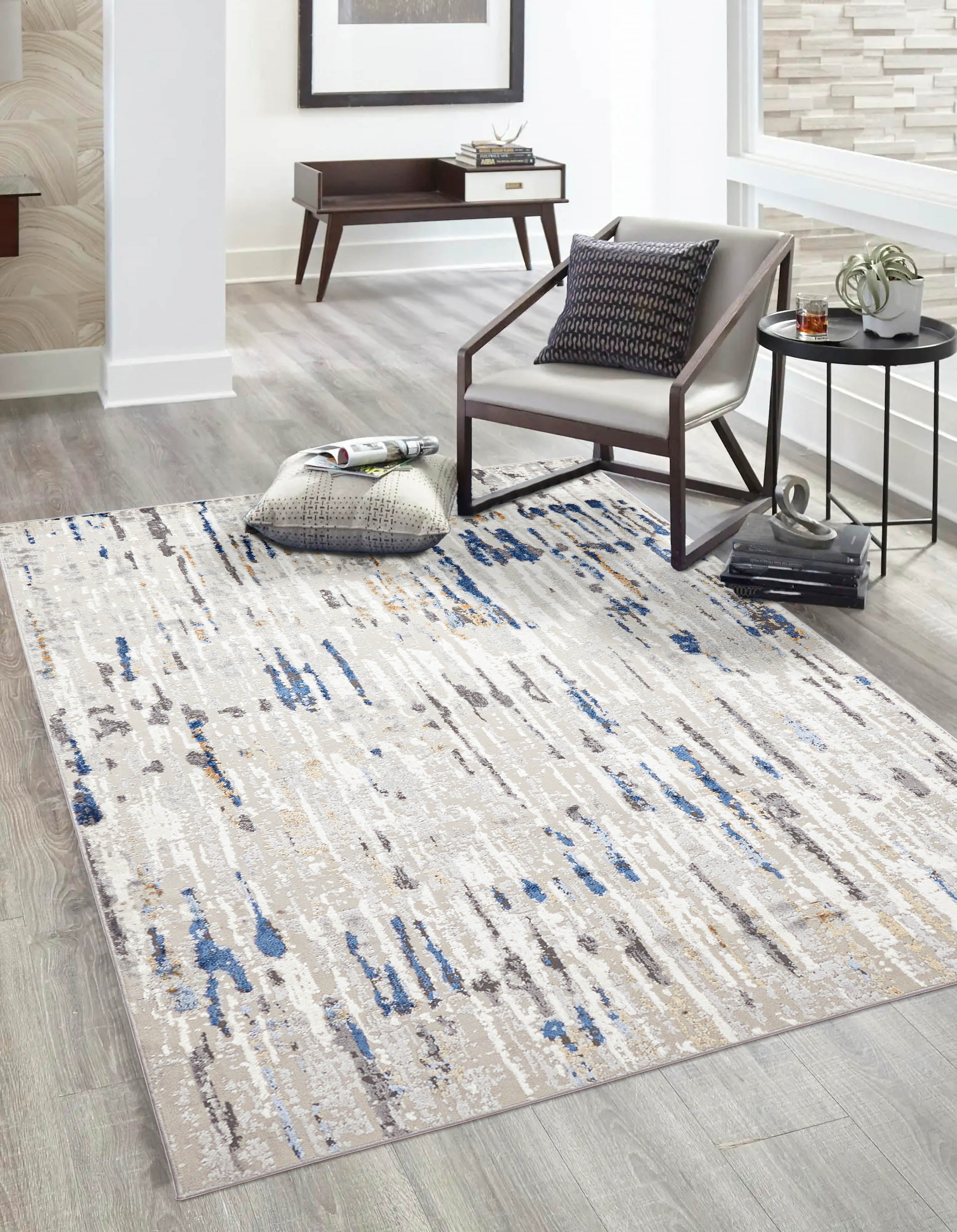 ECARPET Tapis Contemporain/Moderne Juniper pour Salon, Chambre, Salle A Manger, Entrée, Couloir et Plus Encore.