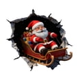 thumbnail image 2 of Virelaxpo Funny Santa Claus Wall Sticker with Bursting Through Design, Removable Vinyl Decal for Christmas Holiday Decor, Perfect for Windows, Doors, and Gift Giving, 2 of 2
