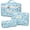 Blue Flower 2, variant on Soda Candy Makeup Bag Large Quilted Cosmetic Bag Floral Make up Bag for Women Cute Cotton Makeup Bag Set Travel Toiletry Organizer Bag, Blue White