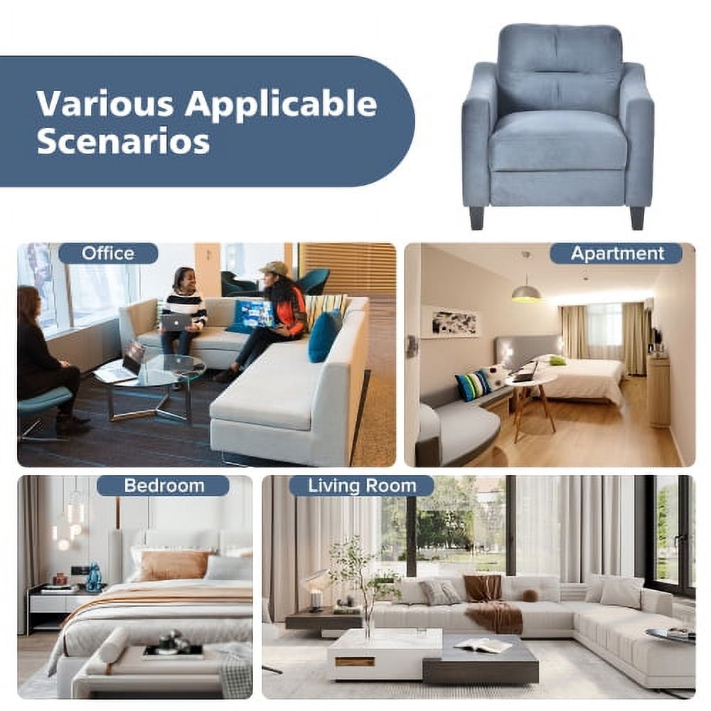 BSHTI Couch Comfortable Sectional Couches and Sofas for Living Room Bedroom Office Small Space