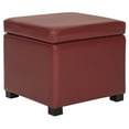 thumbnail image 3 of SAFAVIEH Jonathan Flip Top Ottoman Red, 3 of 6