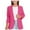 Z1-Hot Pink, variant on Girls Blazer Jacket Solid Color Lapel Suit Coat Button Down Long Seelve Open Front Dress Coat Outerwear for Kids ,Light Blue,110(3-4 Years)