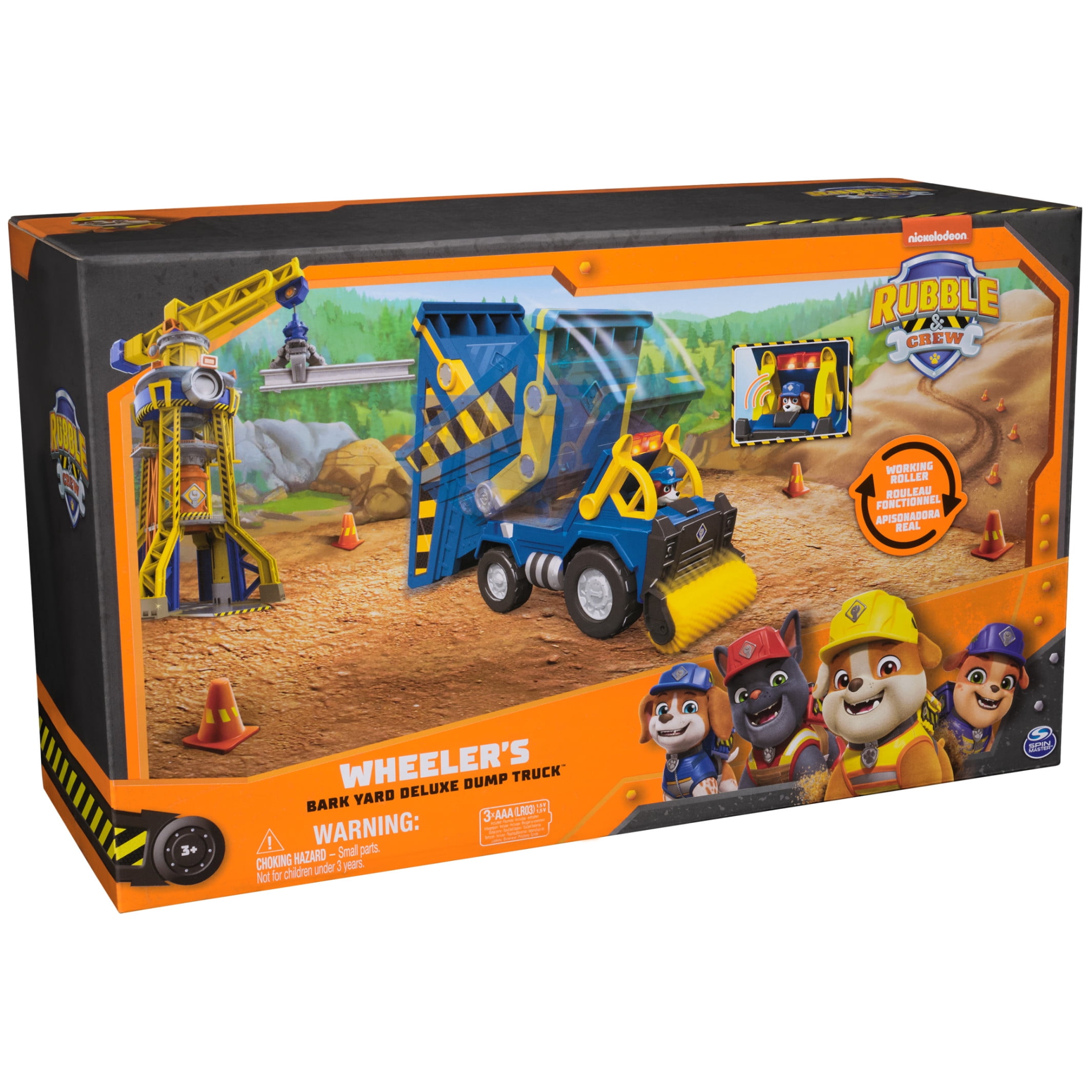 Rubble & Crew, Wheeler's Bark Yard Deluxe Dump Truck Construction Vehicle, for Ages 3 and up