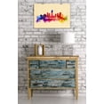 thumbnail image 2 of Indianapolis, Indiana, Skyline Abstract (16x24 Giclee Gallery Art Print, Vivid Textured Wall Decor), 2 of 3