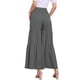 thumbnail image 3 of Pantalones Boho para Mujer INSPIRE CHIC con Cintura Alta Elástica y Volantes, Pantalones Palazzo de Pierna Ancha Chic en Gris, 3 of 6