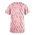 thumbnail image 4 of Midsumdr Womens Valentine's Day Scrub Tops Love Heart Printed Pockets Nursing Uniforms Short Sleeve V-Neck Loose Plus Size Scrub Tops, 4 of 4