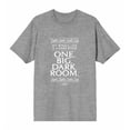 thumbnail image 4 of Beetlejuice My Whole Life Is A Dark Room Men's Heather Gray Crew Neck Short Sleeve Tee-XXL, 4 of 7