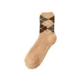 thumbnail image 1 of Winter Men Printed Coral Velvet Warm Sleeping Tube Socks At Home, 1 of 3