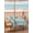 Teal, Aqua, White, variant on Outdoor Tablecloth with Umbrella Hole & Zipper, Summer Beach Round Tablecloth 54 Inch, Coastal Ocean Nautical Seaside Patio Table Cover Waterproof Table Cloth for Picnic/Party
