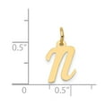 thumbnail image 3 of 14K Yellow Gold Charm Pendant Themed 17 mm 8-11 Small Script Initial N, 3 of 3