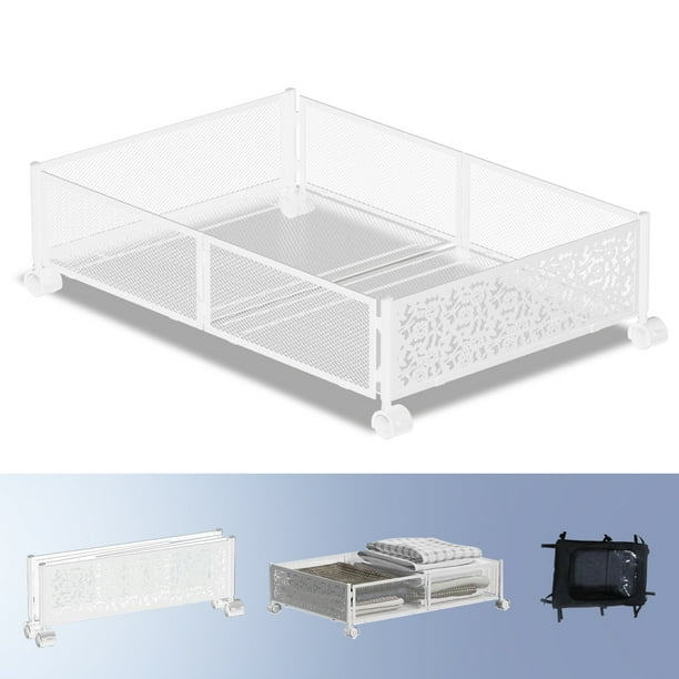 Luniquz Under Bed Storage Containers with Wheels, Foldable Bedroom