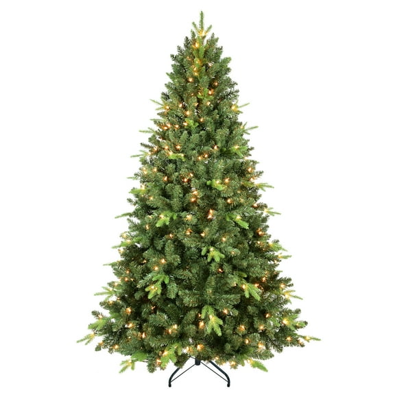 Soilhill 4ft Unlit Artificial Christmas Tree, Green Hinged Xmas Tree with 643 Mixed PVC/PE Tips, Indoor Use.