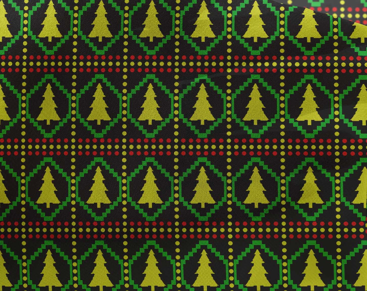 oneOone Georgette Viscose Black Fabric Merry Christmas Sewing Craft Projects Fabric Prints By Yard 42 Inch Wide