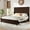 Dark Brown, variant on VanAcc Full Size Wood Platform Bed, Rustic Bed Frame with 51.2" Tall Slatted Headboard, Wooden Slats & Metal Support, Noise Free, Dark Brown