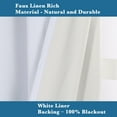 thumbnail image 7 of PrimeBeau Blackout Curtains Faux Linen Grommet Drapes, 52 x 108 Inch, White, 7 of 7