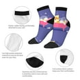 thumbnail image 6 of Bingfone Dog Washes In A Pink Bath Design Patterned Men'S Women'S Casual Cotton Socks, 6 of 9