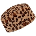 thumbnail image 2 of Gustave Leopard Print Faux Fur Hats for Women Cossack Russian Style Warm Hat Winter Fluffy Hat Thick Ski Beanie Cap "Brown", 2 of 6