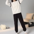 thumbnail image 2 of Sngxgn Women's Cotton Pajamas Set Button Short Sleeve Shirt with Shorts Set PJs Loungewear(Black,XXL), 2 of 4