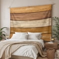 thumbnail image 3 of Farmhouse Yellow Brown Tapestry for Bedroom Wall Hanging Tapestry, Vintage Wooden Striped Ceiling Backdrop Tapestries Poster Blanket Wall Decor for Teens Room Living Room Dorm 39" x 59", 3 of 8