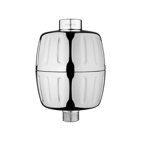 Aquabliss Daily Essential+ SF500 Heavy Duty Shower Filter – 44% More Filter Media, Reduces Chlorine & Sediment – Well Water Compatible - Chrome