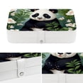 thumbnail image 4 of Panda Portable PU Leather Jewelry Display Organizer Box with Removable Compartment, 4 of 6