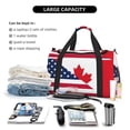 thumbnail image 5 of Picia USA Canada Flag Print Travel Duffle Bag,Weekender Bags for Women with Shoe Compartment, Gym Duffel Bag with Wet Pocket, Hospital Bags for Labor and Delivery, 5 of 7