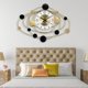 thumbnail image 1 of Reloj colgante de lujo, reloj de pared moderno creativo silencioso, reloj decorativo con números arábigos para sala de estar, restaurante, dormitorio, Soledad Reloj de pared, 1 of 10