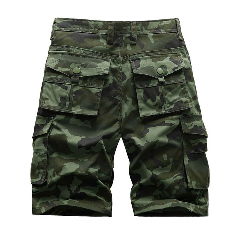 Zimjoy Men's Cargo Shorts Relaxed Fit Camo Shorts Casual Cotton