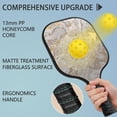 thumbnail image 2 of Pickleball Paddles Set Of 2, Fiberglass Surface, Turquoise Marble Pattern, 4 Balls & Bag, 2 of 5