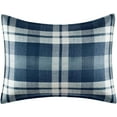 thumbnail image 6 of Nautica Home  Crossview Collection   Ultra Soft  Cozy Microsuede Reversible Plaid Quilted Comforter Matching Sham, 2-Piece Bedding Set, TW/TWXL, Navy TW/TWXL Comforter Set, 6 of 7