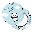 thumbnail image 2 of Disketp Cute Panda Bear Funda Redonda para Taburete, Funda de Cojín para Silla de Bar Suave y Elástica-13 inch, 2 of 7
