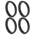 thumbnail image 1 of Anuncios Únicos 4Pcs Anillos Centrados en el Cubo de Rueda Anillos de Policarbonato Negro para Ejes de Rueda que Absorben Choques OD 79.6mm a ID 66.6mm, 1 of 7