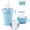 Blue-1PC, variant on 2-in-1 Foldable Silicone Ice Ball Maker Cup Reusable Portable Collapsible Ice Sphere Mold with Straw Lid for Coffee Juice Drinks