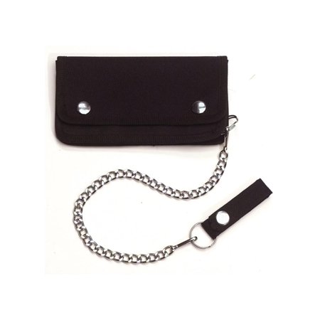 Black Trucker / Biker Wallet with Chain and Snap Belt