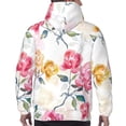 thumbnail image 7 of Uemuo Colorful Flowers Pattern Men's Hoodie - Casual Pullover Hoodie with Kangaroo Pocket, Stylish Hooded Sweatshirt for Everyday Wear-X-Large, 7 of 7