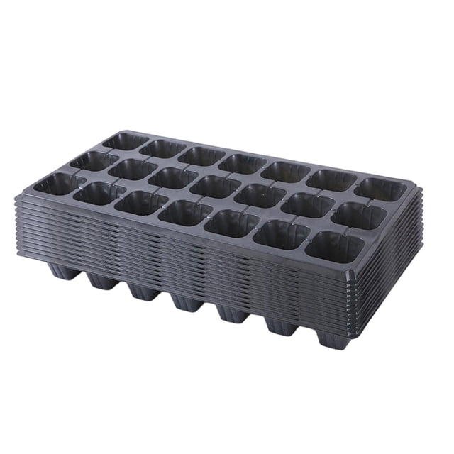 12 bandejas para plántulas de vivero con bandejas para microvegetales. 21 celdas