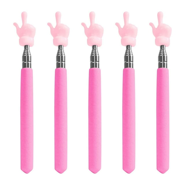 JilgTeok 4 Packs Telescopic Stainless Steel Retractable Classroom Pointer Commands Batonss Finger Pointer Reading Teaching Whip for Teacher Classroom Home Batonss Pen Clearance