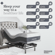 Sven & Son Platinum Adjustable Bed Base (Frame) + 14 in Hybrid Spring Matt (Medium Soft), Lumbar Support, Head (Pillow) Tilt, Massage, USB - Twin XL