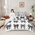 thumbnail image 4 of Homewish Teens Girls Female Cartoon Bowknot Full Size Comforter Sets 3-Piece,Black White Bedding Comforter Set,Starry Sky Lightweight Bedding Sets,Breathable Home Decor,Reversible, 4 of 8