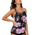 thumbnail image 5 of Tnhcen Women's Adjustable Straps Printed Tankini Swimsuit Set with Built - in Bra No Underwire 100% Polyester Swimwear, S - 2XL, 5 of 7