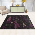 thumbnail image 2 of Yayeee Area Rugs for Living Room 5.2'x4' Non Slip Washable Bedroom Floor Carpet, Dark Purple Floral Pattern, 2 of 5