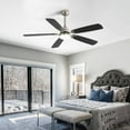 thumbnail image 5 of 52-inch Brush Nickel Ceiling fan with Light & Remote Color Changing Reverse Airflow Ceiling Fan, 5 of 7