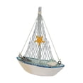 thumbnail image 4 of Toddmomy 1Pack Wooden Sailboat Ornament Mediterranean Style Home Decoration for Adults Indoor 11.8x4.3x1.1in, 4 of 8