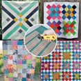 thumbnail image 3 of Regla de acolchado con ranuras para patchwork, transparente, para manualidades, con diseño de tiras Savvy Square Up, 3 of 5