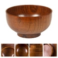 thumbnail image 3 of 1pc Delicate Wooden Bowl Japanese Style Wooden Bowl Food Container Tableware, 3 of 6
