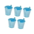 thumbnail image 4 of 5 cubos de metal galvanizado, cubos de hojalata, jarrones de metal rústicos portátiles para dulces Azul, 4 of 8