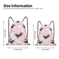 thumbnail image 2 of Saiise Swan And Flowers2 Pattern Sports Drawstring Backpack - String Swim Gym Bag with Wet Proof Pocket for Women&Men-Small, 2 of 6