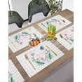 thumbnail image 3 of Easter Placemats Set of 4, Spring Flower Easter Placemat for Dining Table Decorations, Buffalo Checked Grey White Place Mats, Spring Table Mats for Kitchen Dinner Seasonal Holiday Party Decor, 3 of 6
